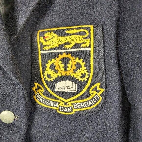 Vintage Chotirmall's Boys Navy Wool Blazer Size Boys 8-10 - Picture 2 of 14